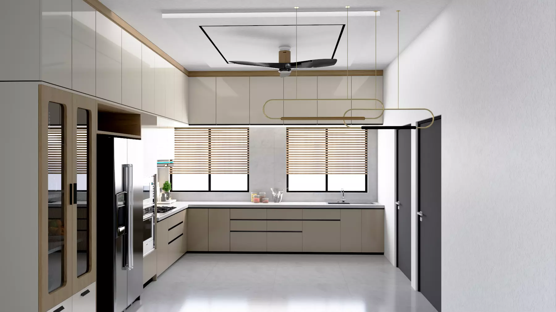 Modern Kitchen Free 3D model_0
