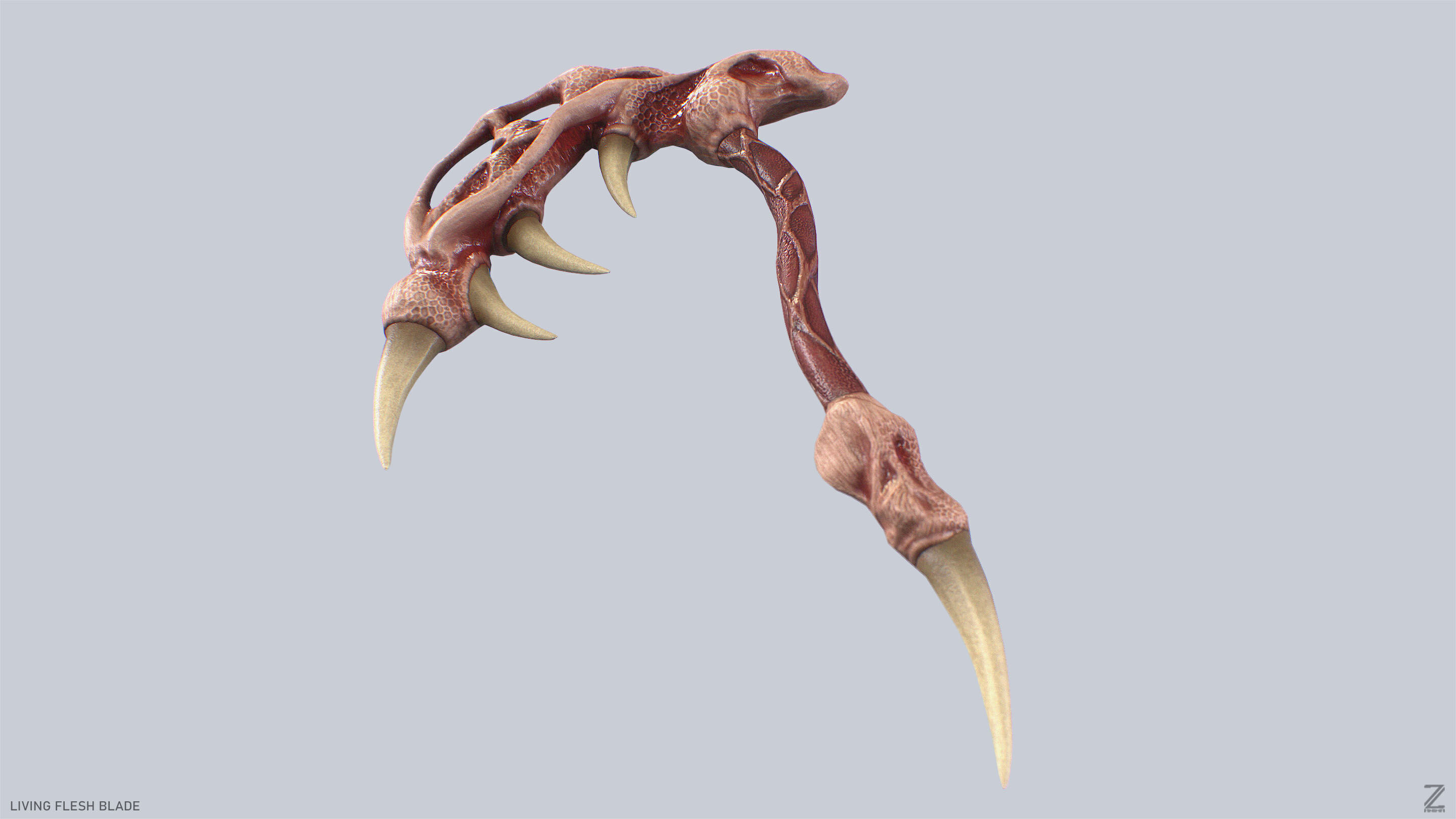 Living flesh blade Low-poly 3D model_8