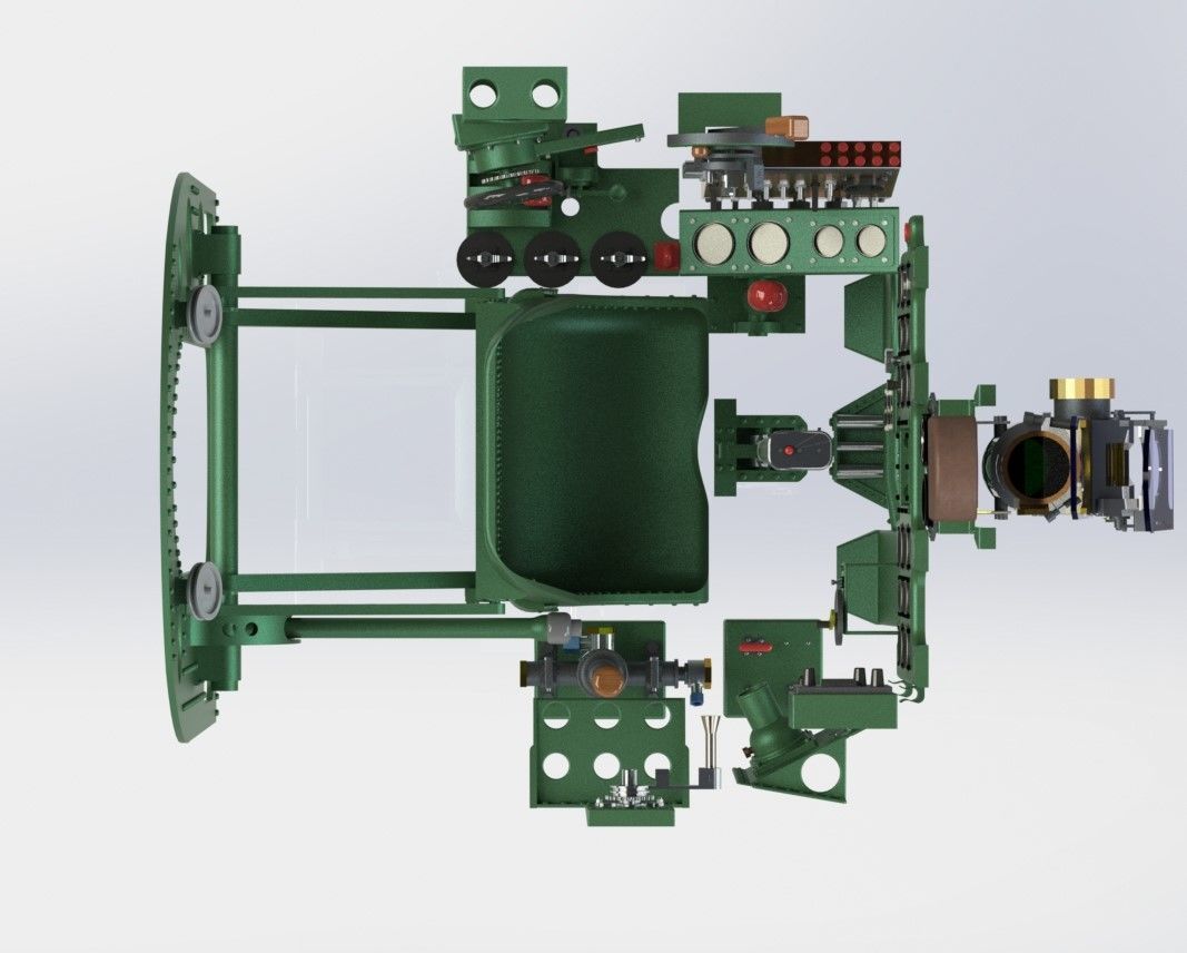 Mitsubishi A6M Zero Cockpit 3D print model_2