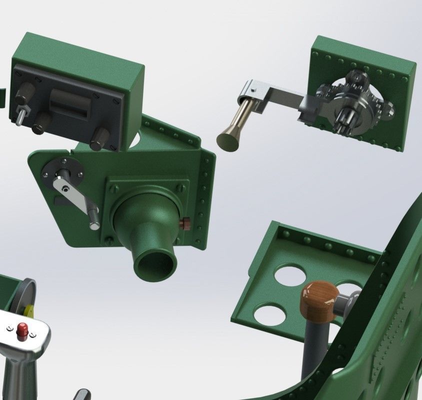 Mitsubishi A6M Zero Cockpit 3D print model_26