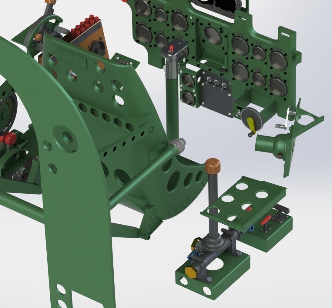 Mitsubishi A6M Zero Cockpit 3D print model_3