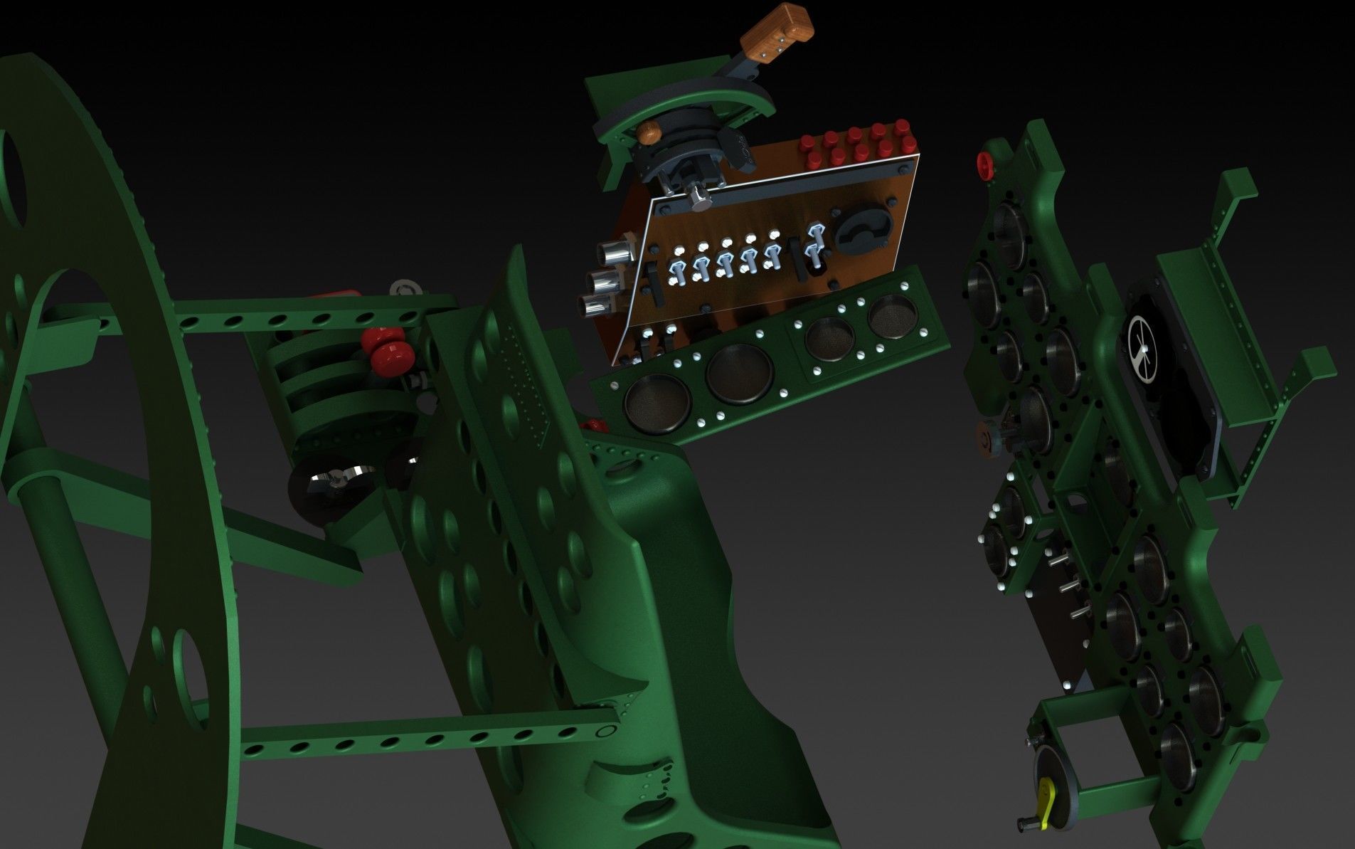 Mitsubishi A6M Zero Cockpit 3D print model_14