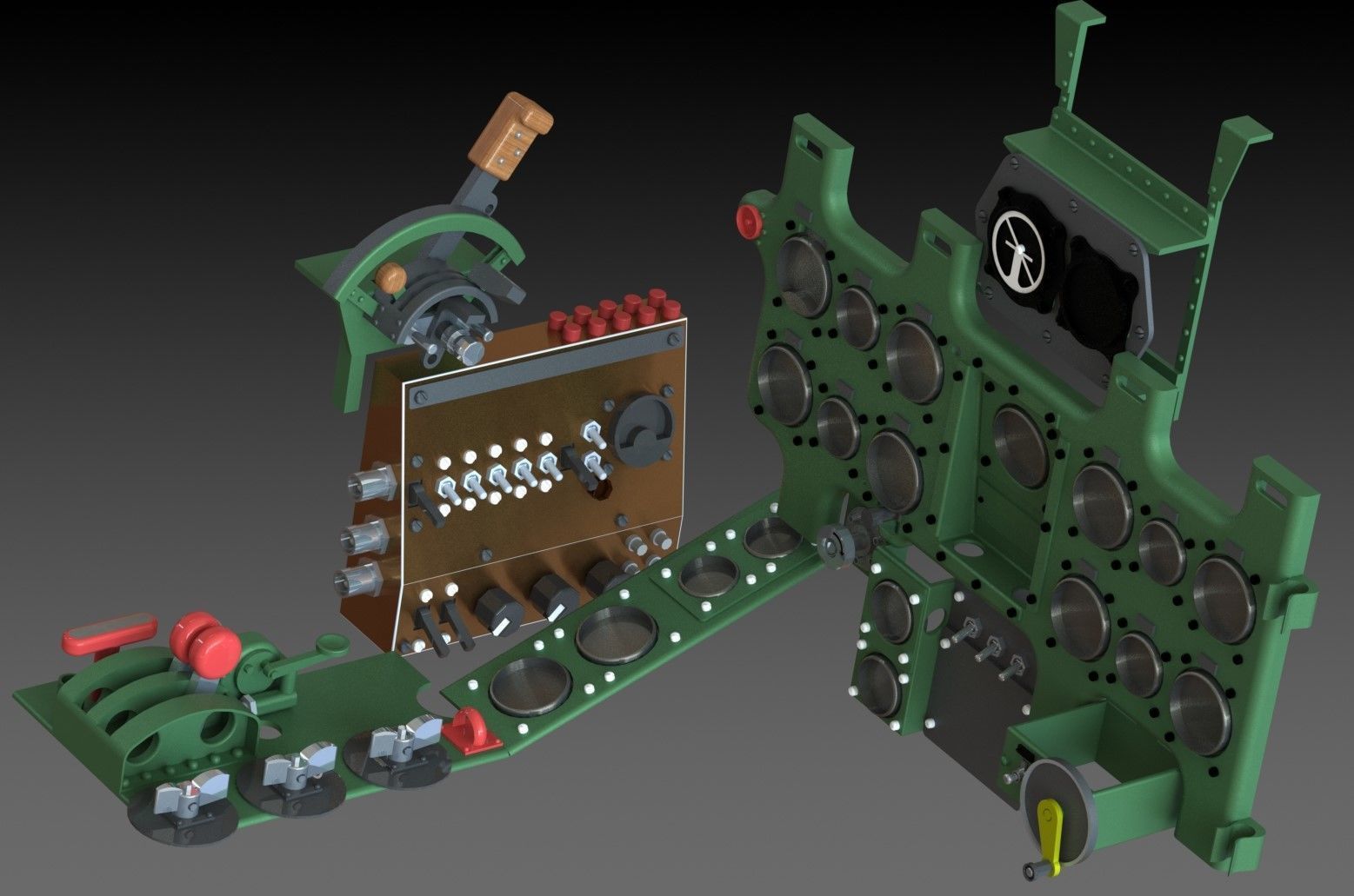Mitsubishi A6M Zero Cockpit 3D print model_11