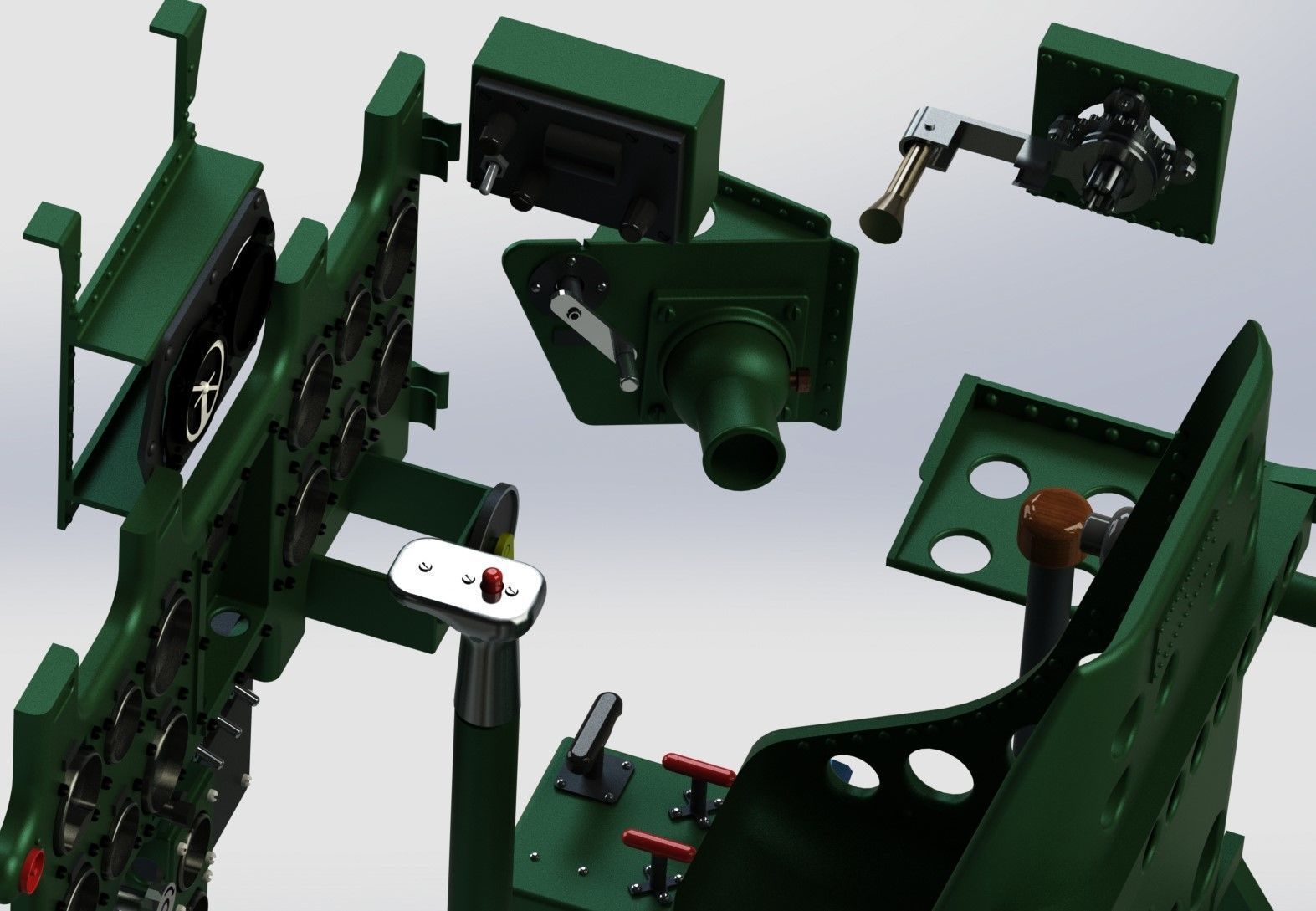 Mitsubishi A6M Zero Cockpit 3D print model_29