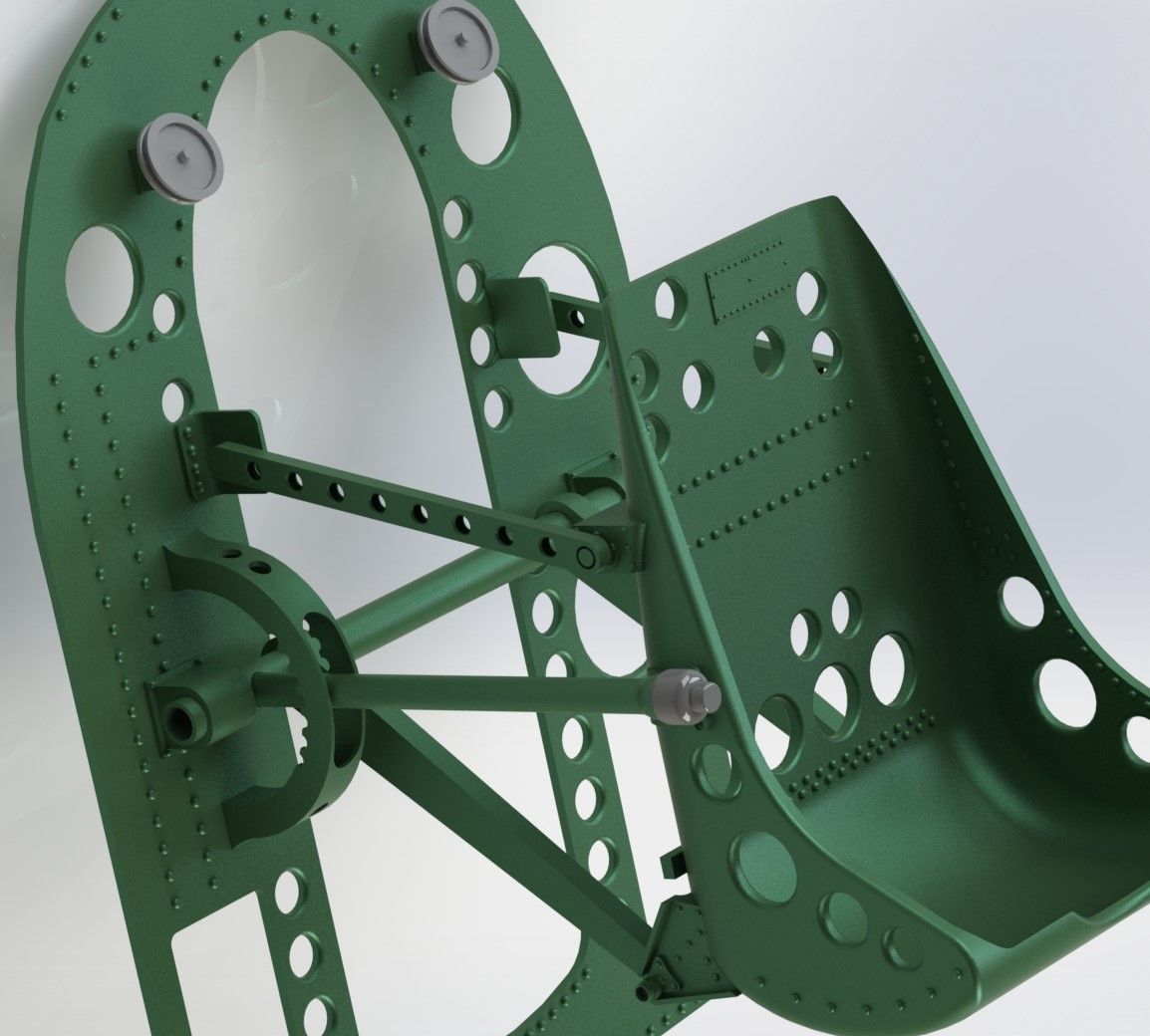 Mitsubishi A6M Zero Cockpit 3D print model_4