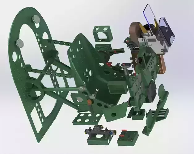 Mitsubishi A6M Zero Cockpit 3D print model