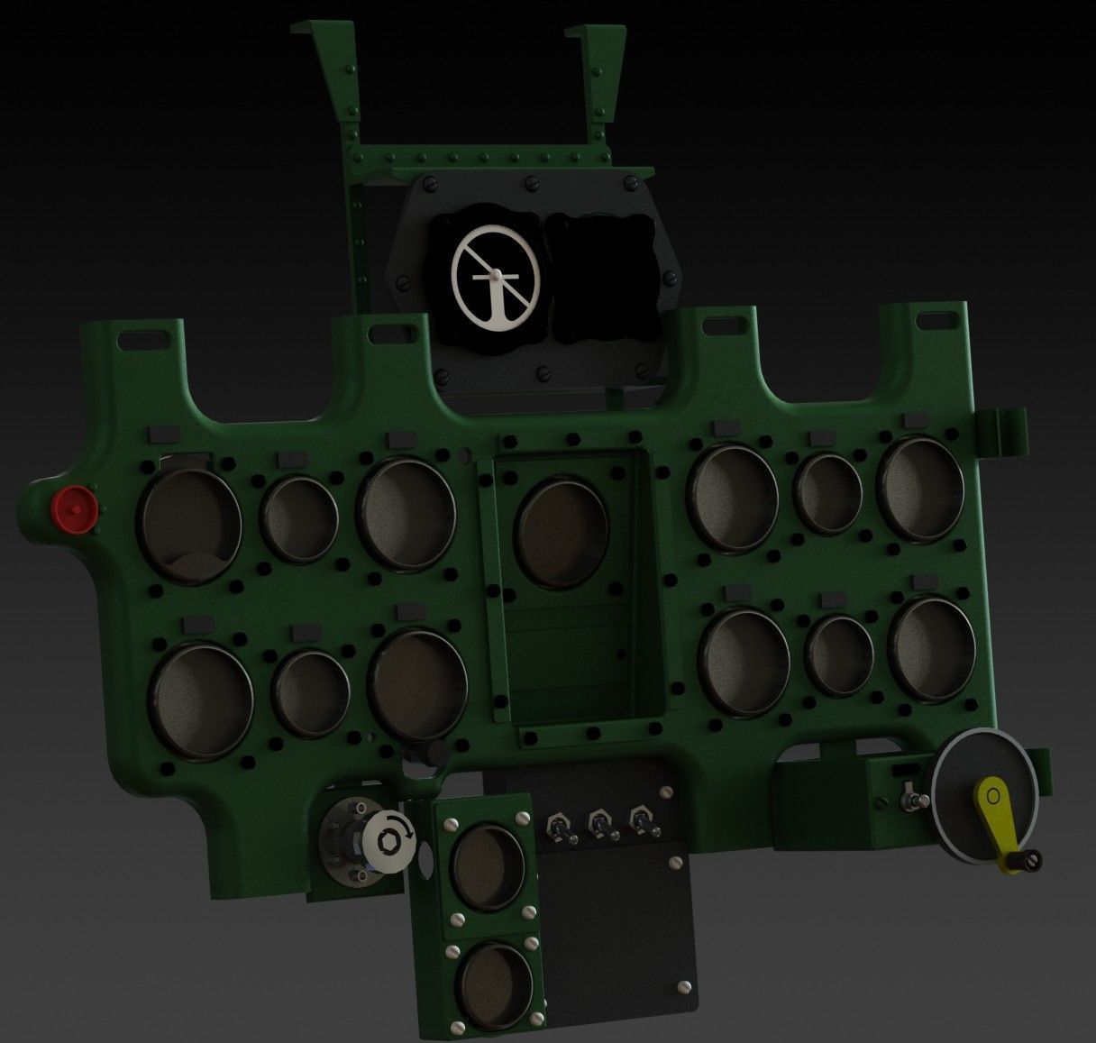 Mitsubishi A6M Zero Cockpit 3D print model_39