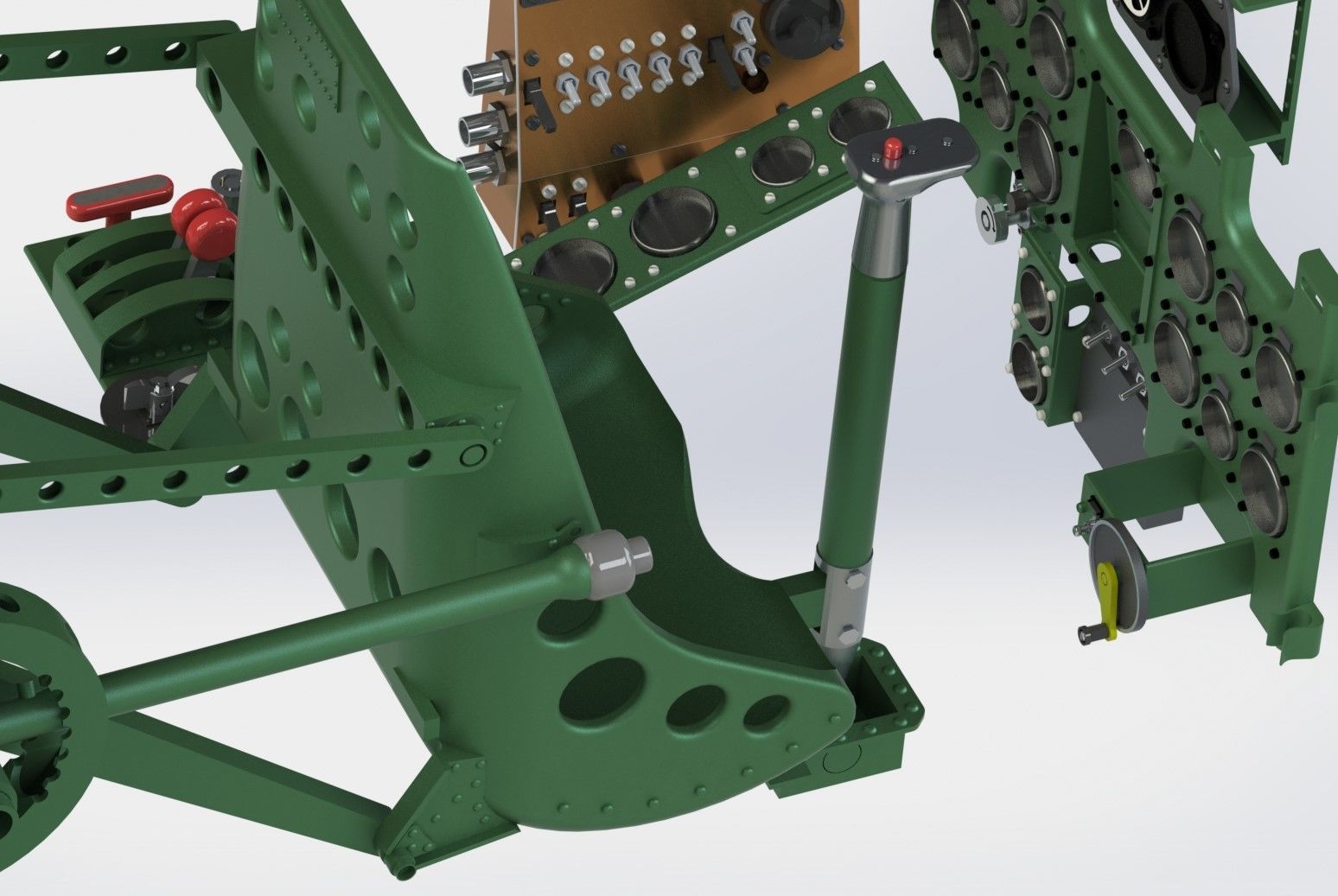 Mitsubishi A6M Zero Cockpit 3D print model_5