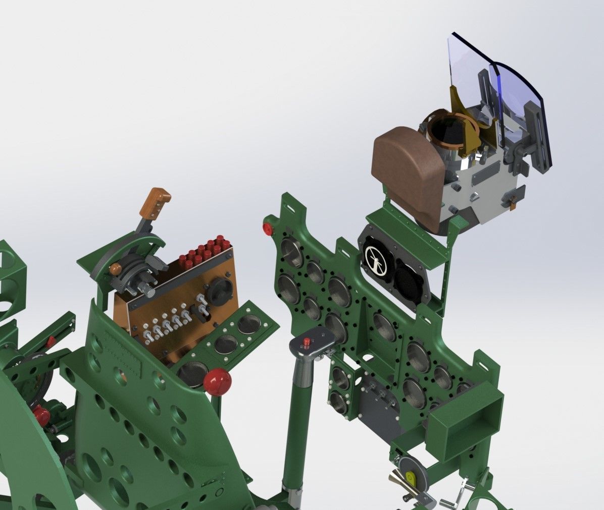 Mitsubishi A6M Zero Cockpit 3D print model_32