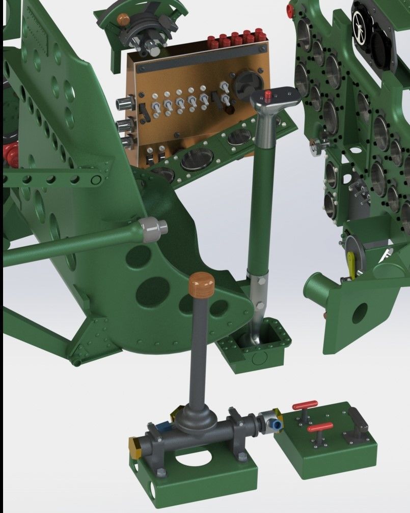Mitsubishi A6M Zero Cockpit 3D print model_24