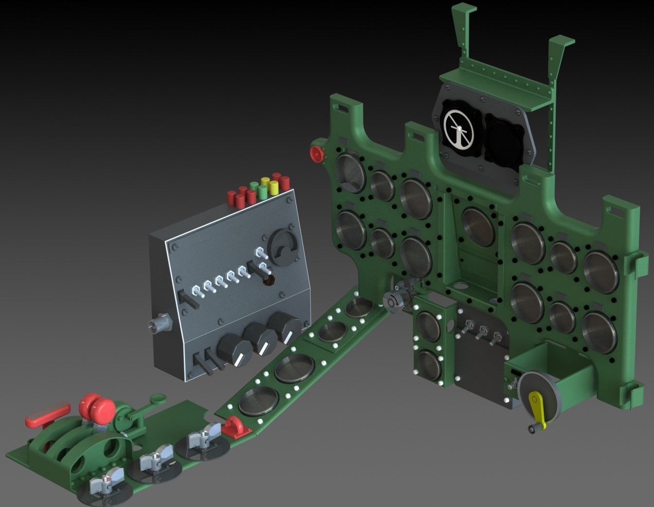Mitsubishi A6M Zero Cockpit 3D print model_40