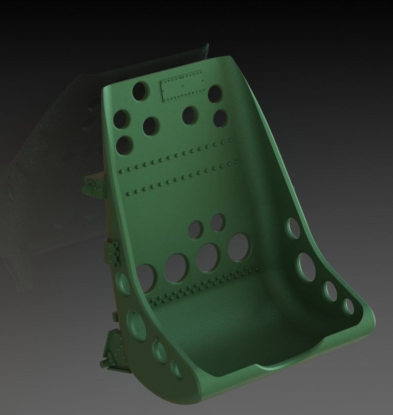 Mitsubishi A6M Zero Cockpit 3D print model_9
