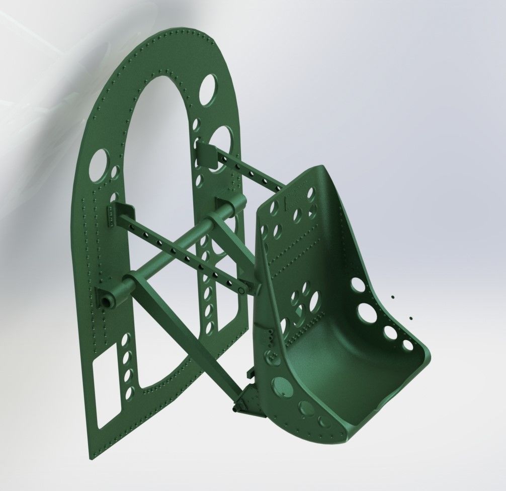 Mitsubishi A6M Zero Cockpit 3D print model_13