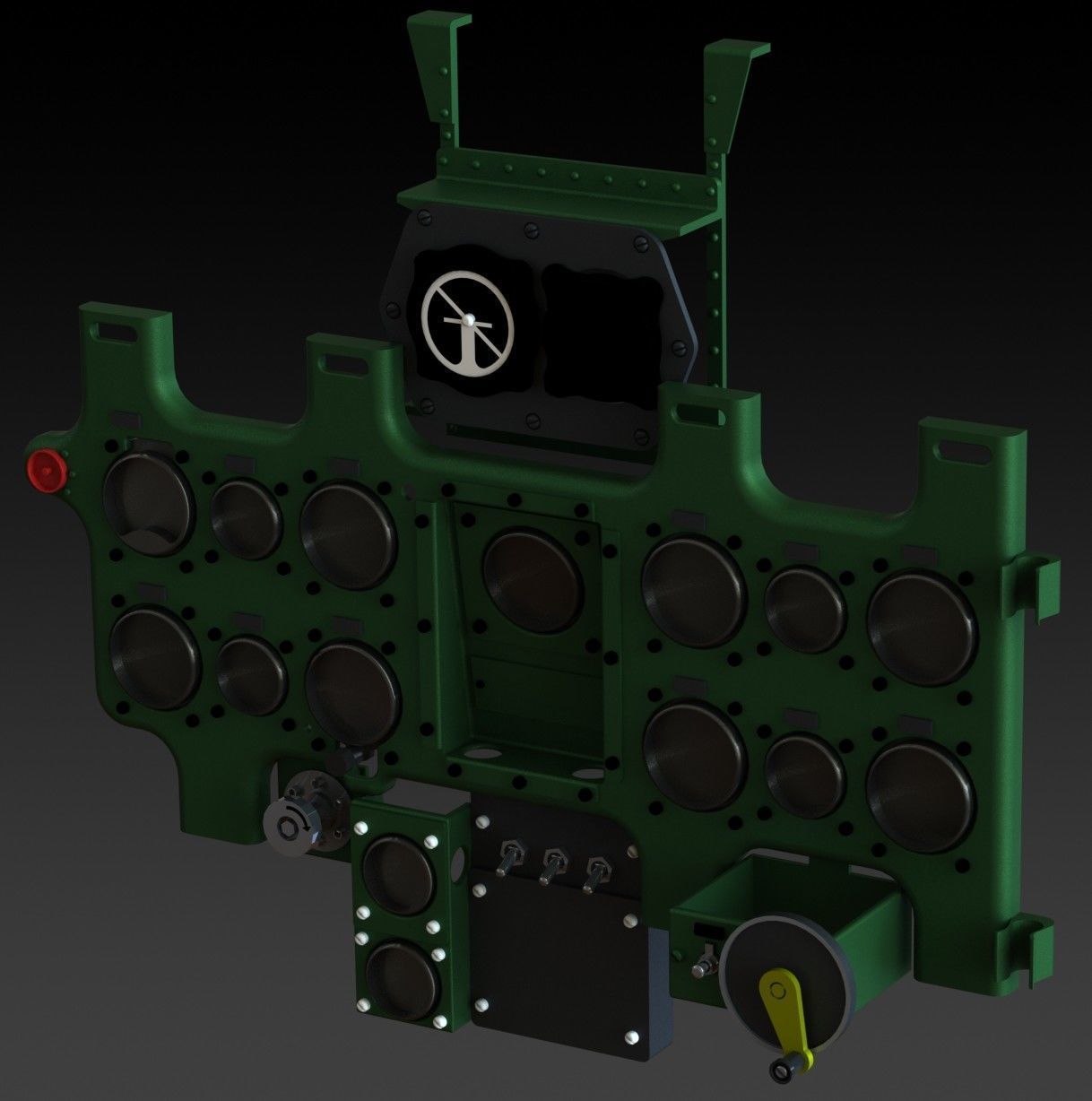 Mitsubishi A6M Zero Cockpit 3D print model_38