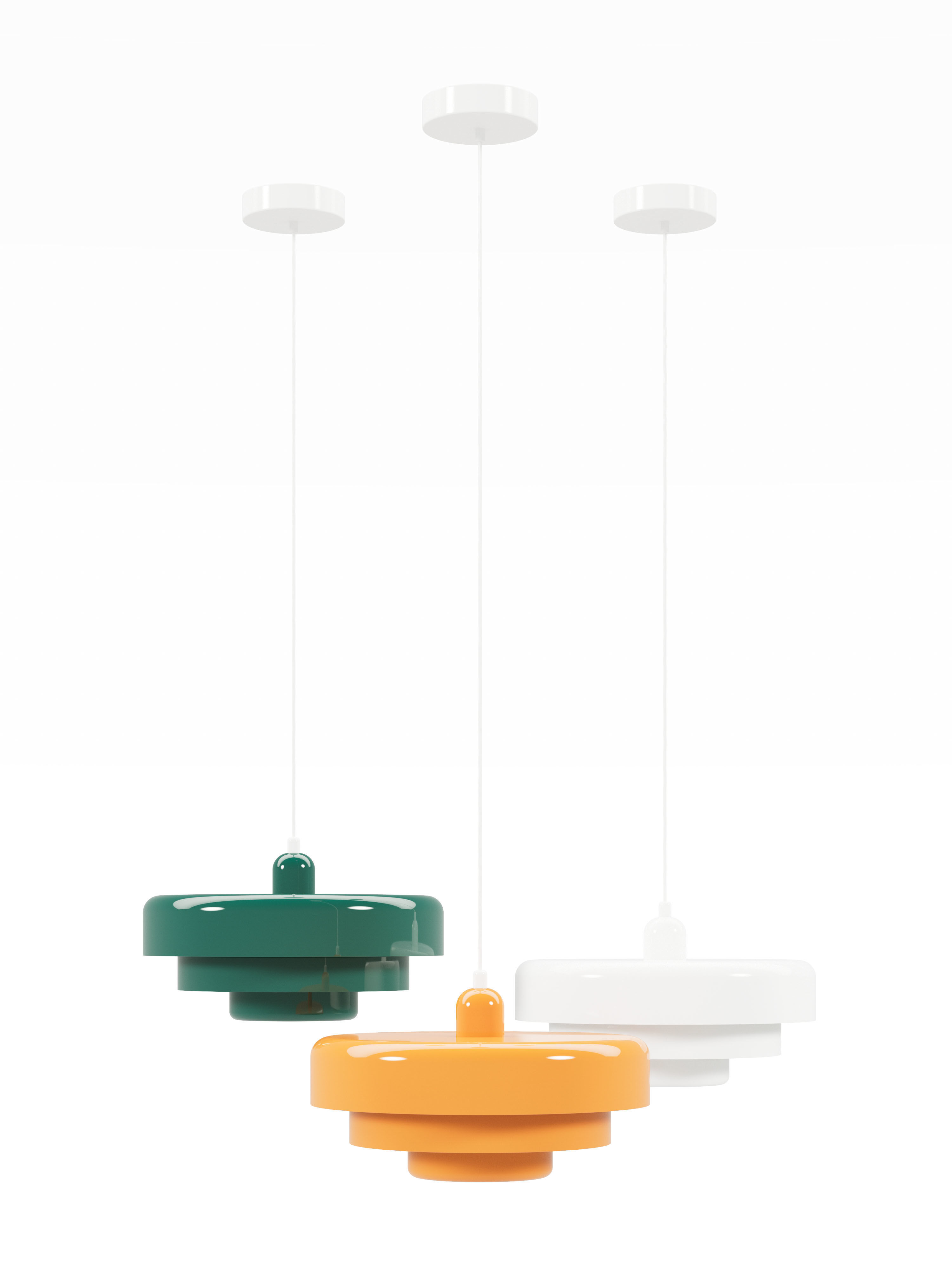 Bauhaus midcentury pendant 3D model_2