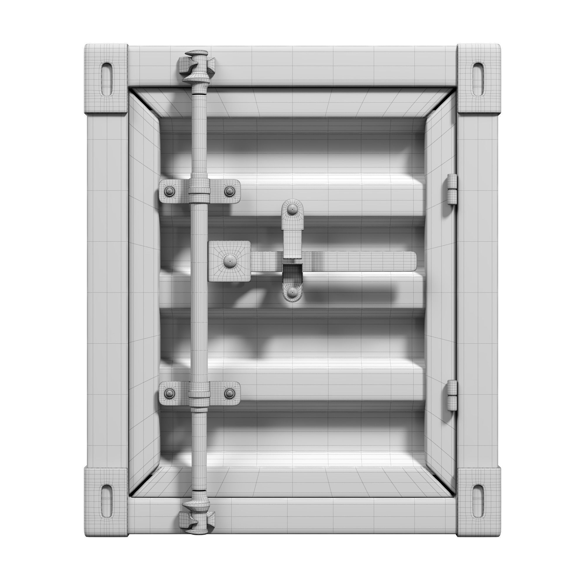 Ikeive Container Side Table Low-poly 3D model_6