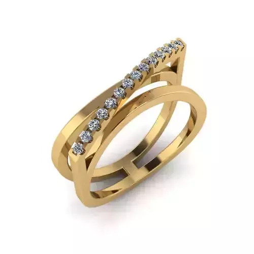 Women Diamond Ring 3dm STL  Render Details - R-01