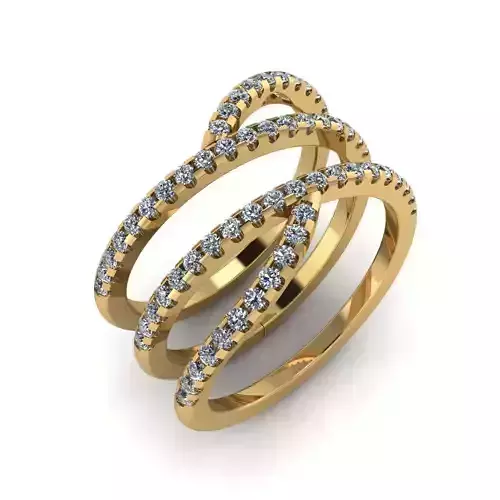 Women Diamond Ring 3dm STL  Render Details - R-02