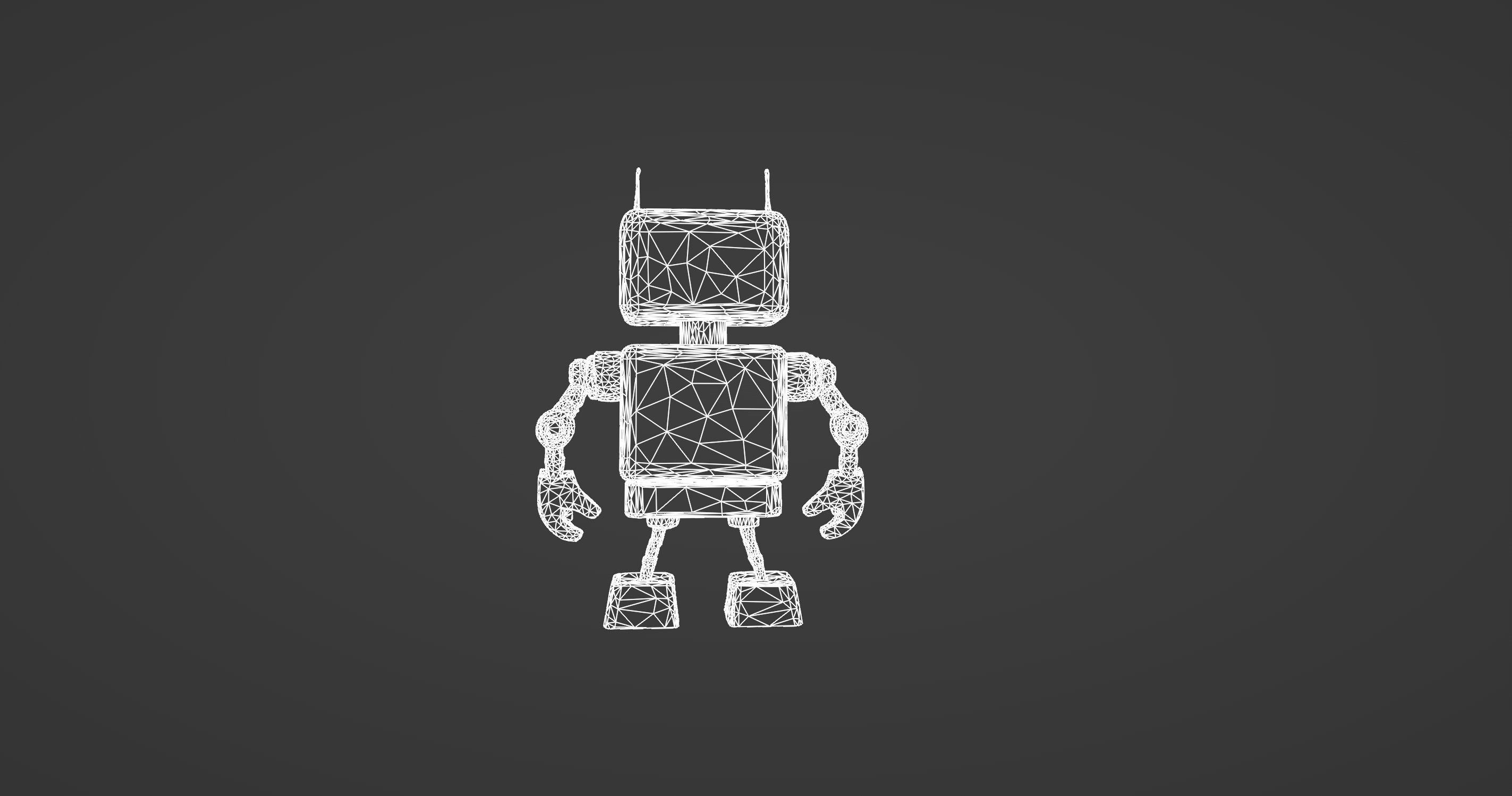 Retro Futuristic Robot 3D Model 3D model_10