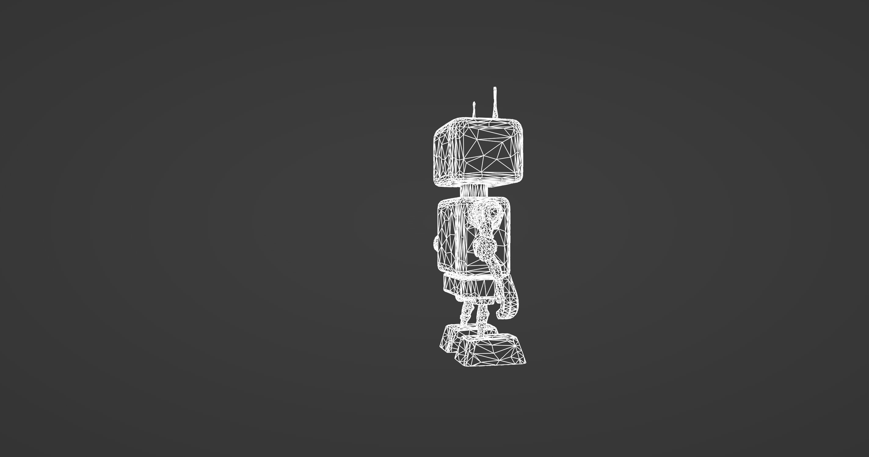 Retro Futuristic Robot 3D Model 3D model_9