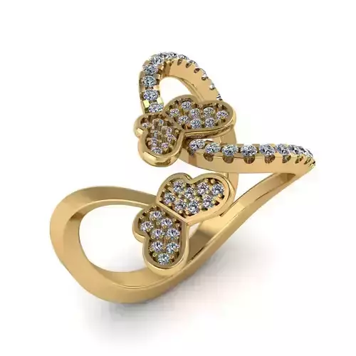 Women Diamond Ring 3dm STL  Render Details - R-03
