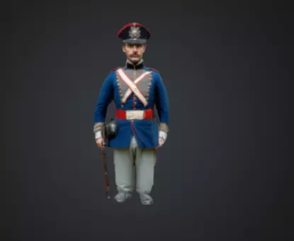 French soldier 1880s 3D print model
