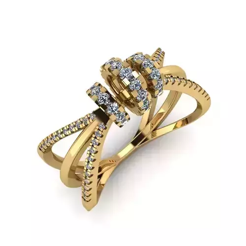 Women Diamond Ring 3dm STL  Render Details - R-04 A