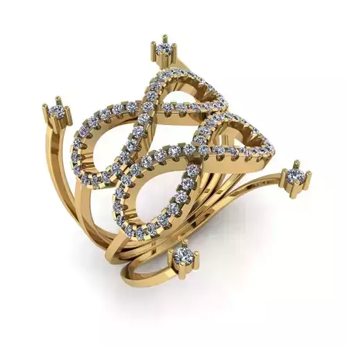 Women Diamond Ring 3dm STL  Render Details - R-05