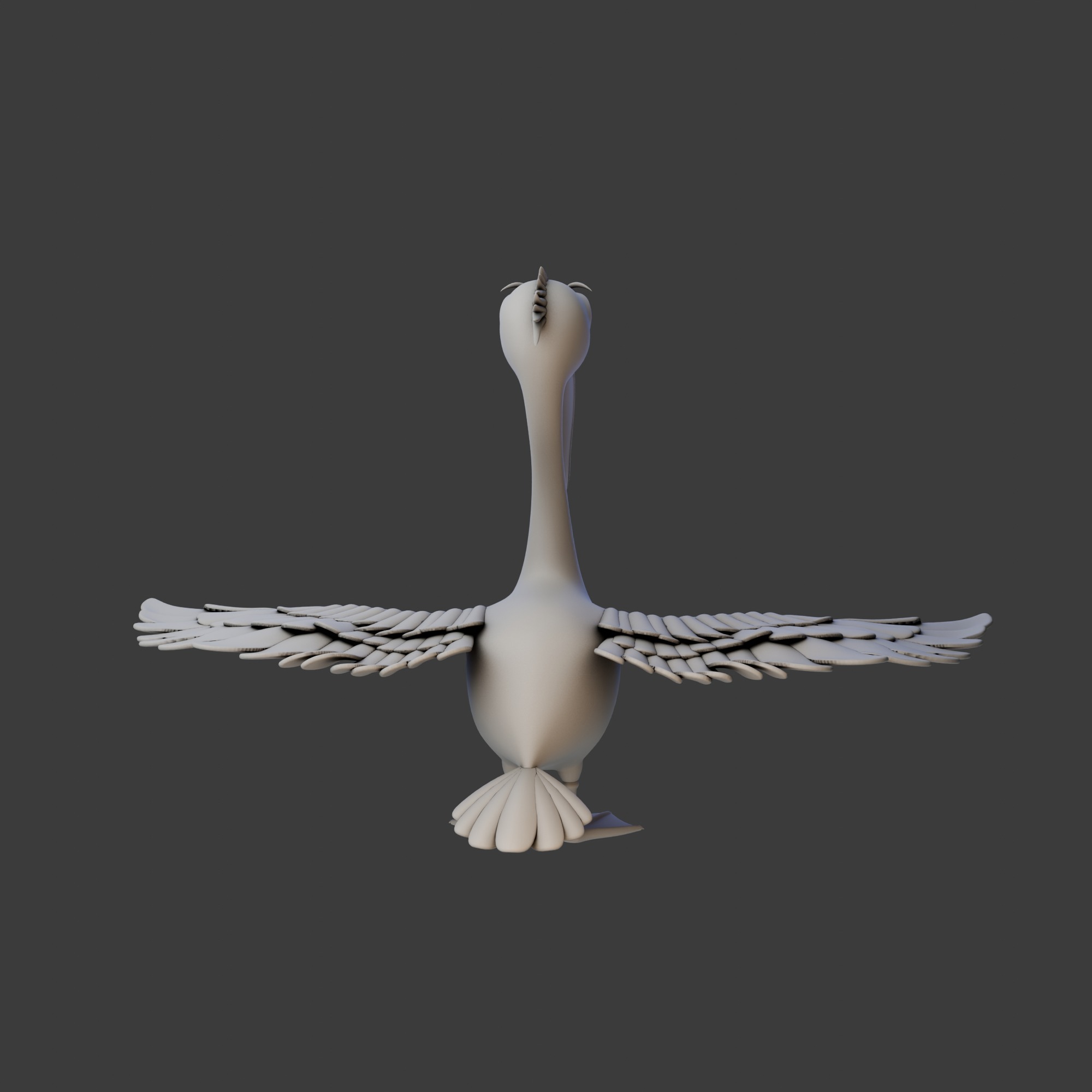 Pelican cartoon 3D model_13
