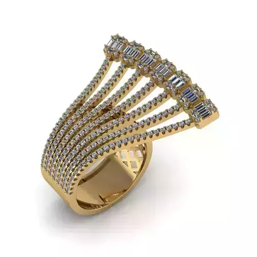 Women Diamond Ring 3dm STL  Render Details - R-07
