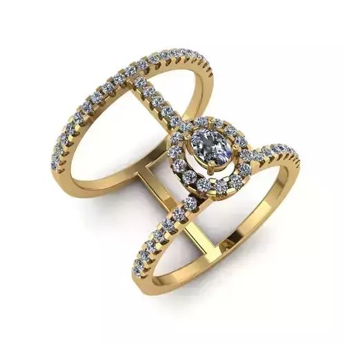 Women Diamond Ring 3dm STL  Render Details - R-10