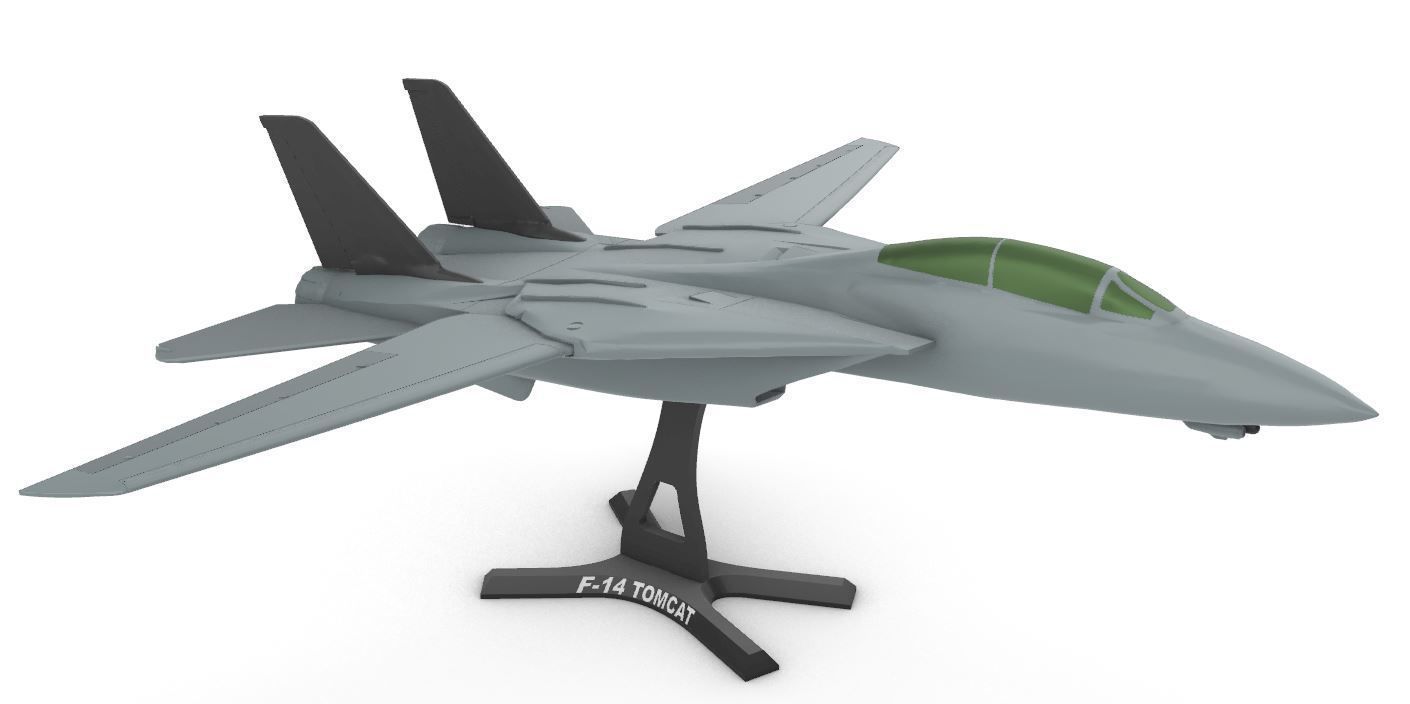 F-14 Tomcat wing movable 3D print model_2