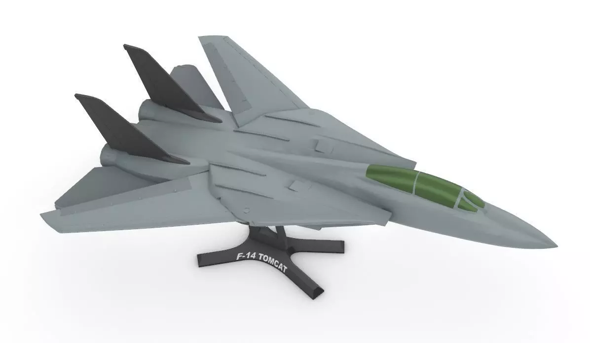 F-14 Tomcat wing movable 3D print model_0