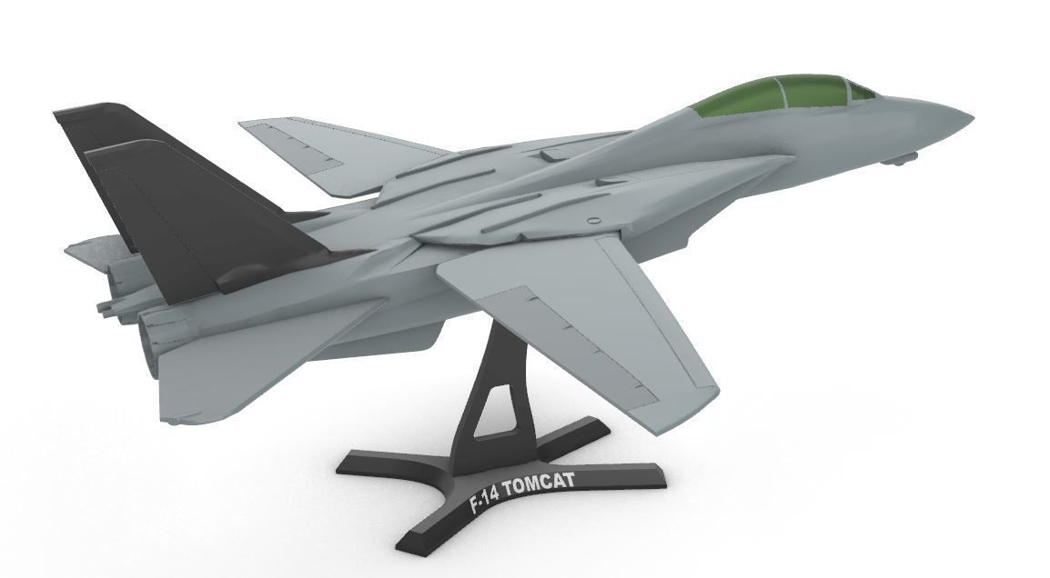 F-14 Tomcat wing movable 3D print model_7