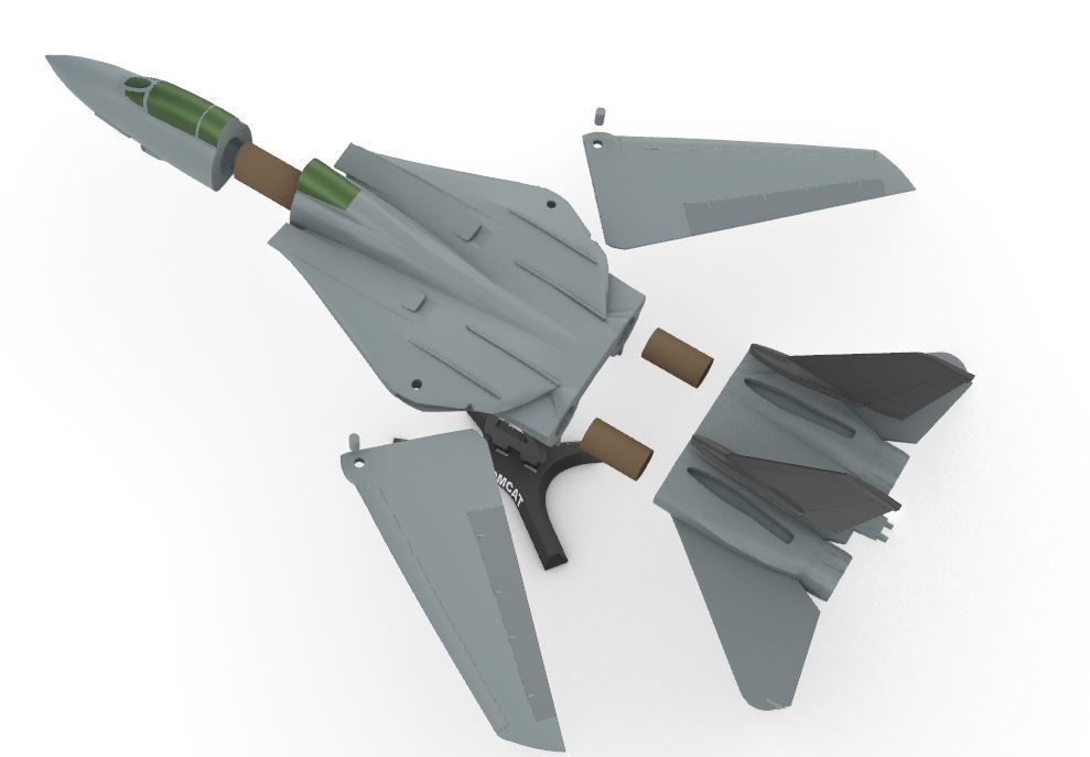 F-14 Tomcat wing movable 3D print model_9