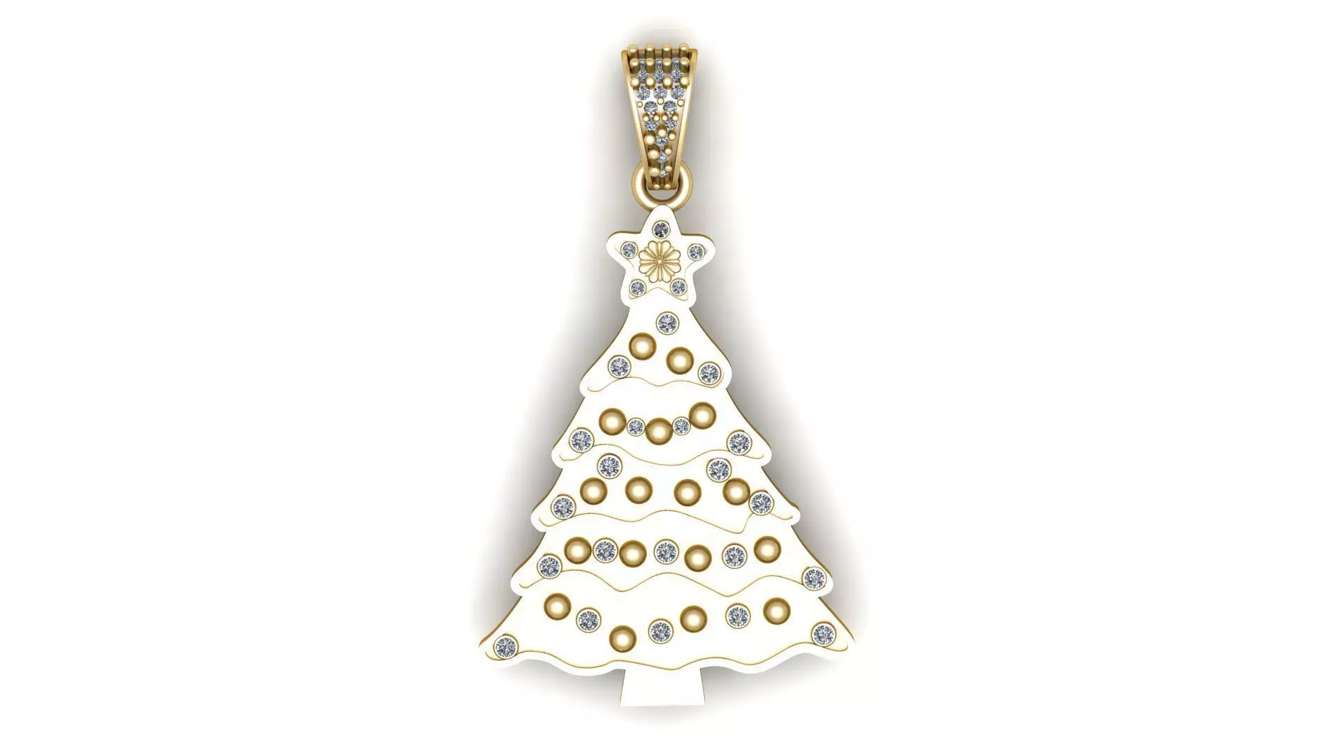 CHRISTMAS TREE PENDANT 3D PRINTABLE MODEL 3D print model_0