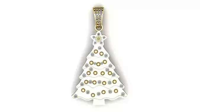 CHRISTMAS TREE PENDANT 3D PRINTABLE MODEL 3D print model