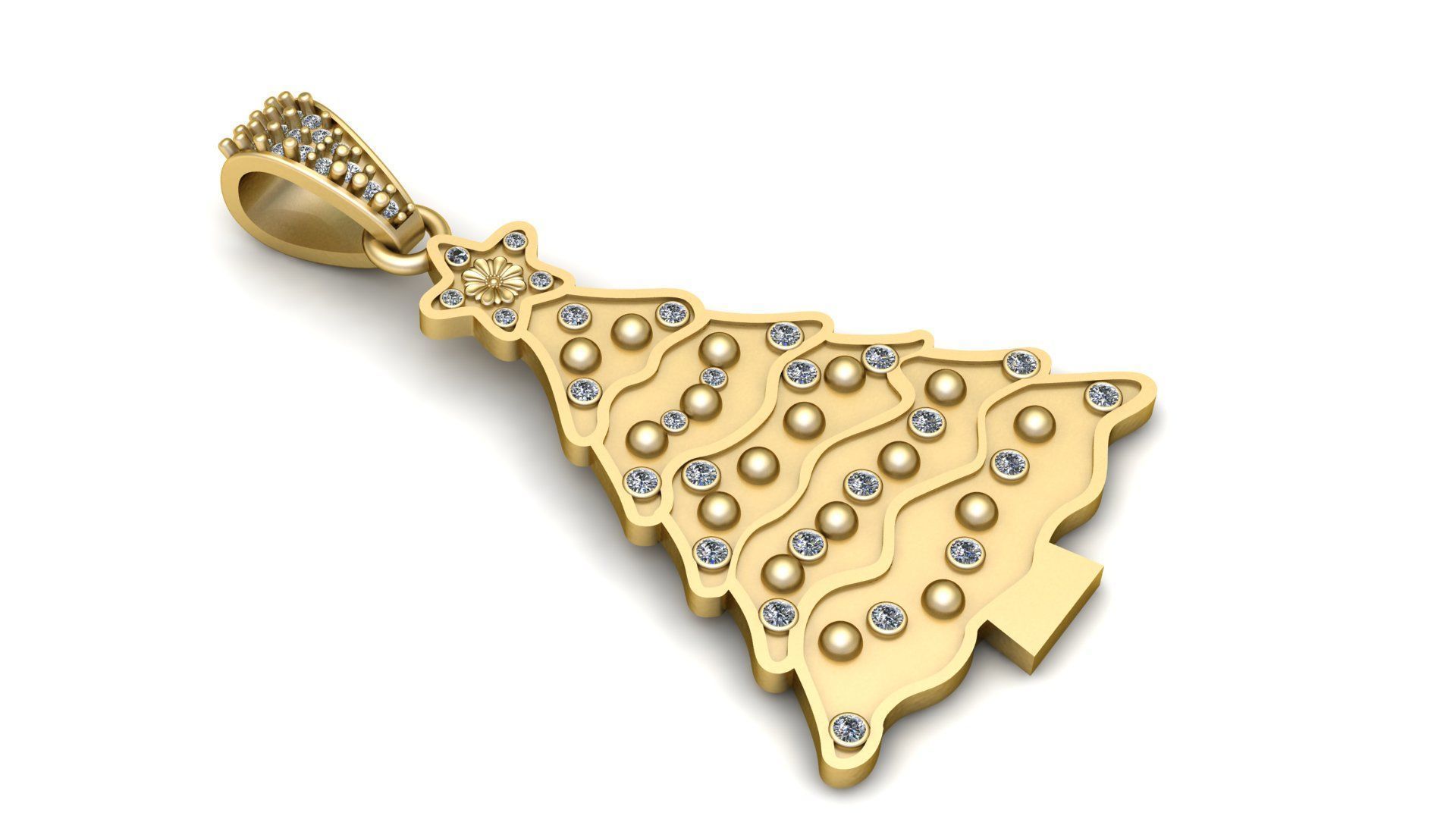 CHRISTMAS TREE PENDANT 3D PRINTABLE MODEL 3D print model_1