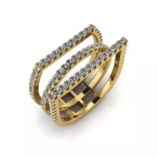 Women Diamond Ring 3dm STL  Render Details - R-11