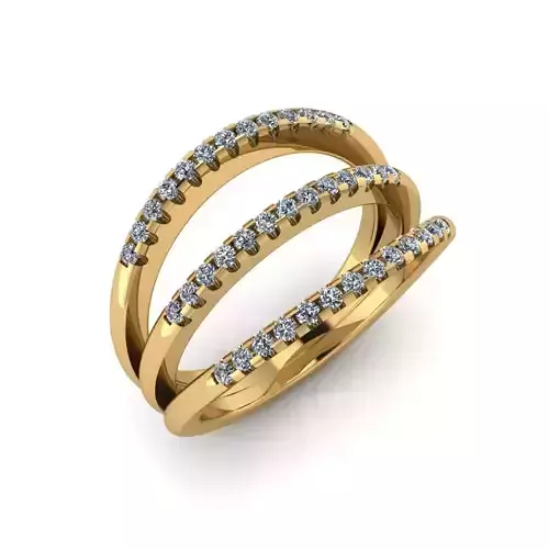 Women Diamond Ring 3dm STL  Render Details - R-12