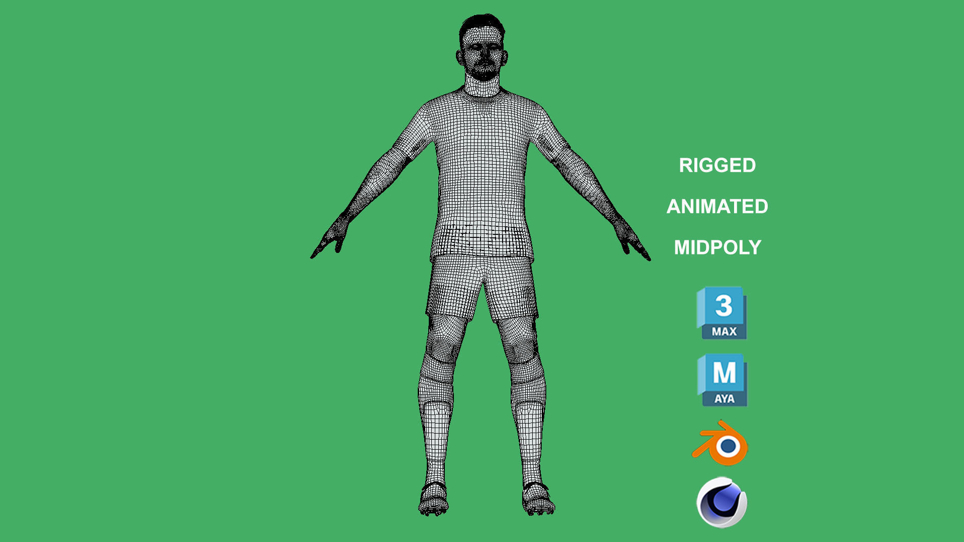 3D Rigged Andy Robertson Liverpool 2025 Low-poly 3D model_3