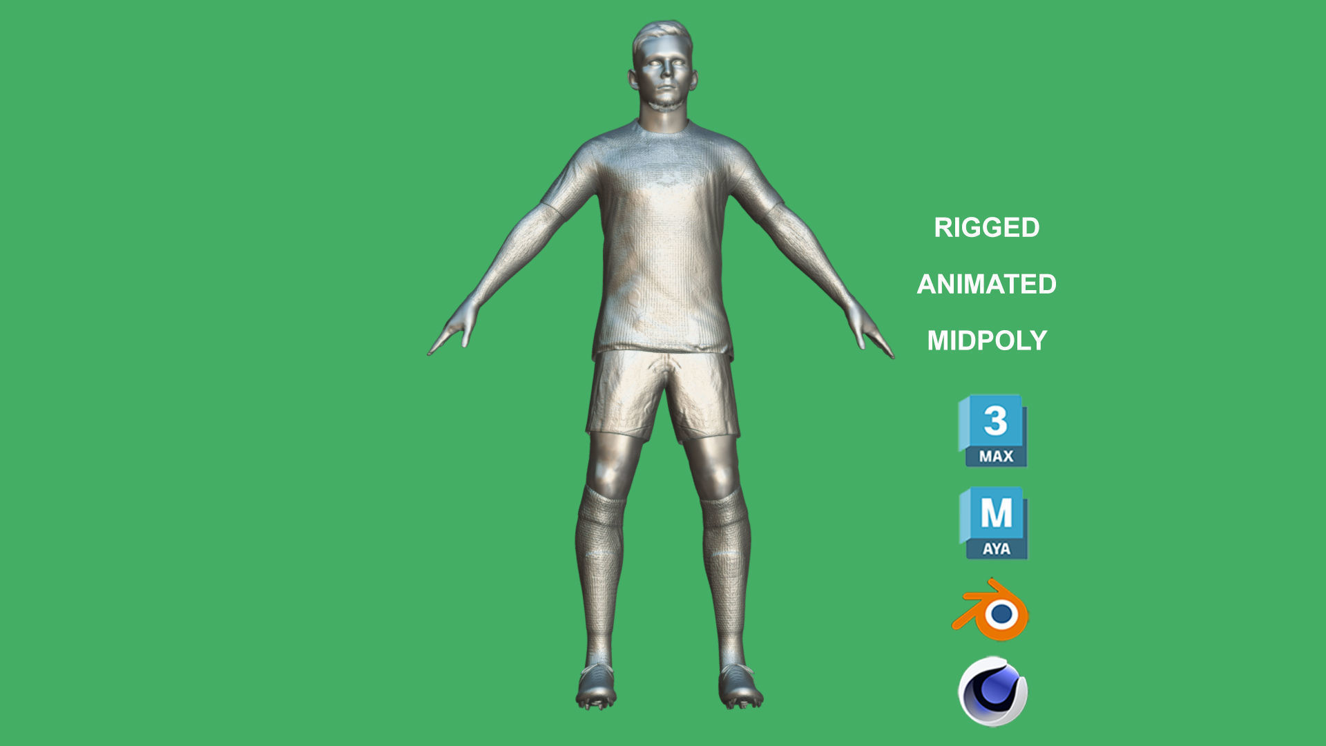 3D Rigged Andy Robertson Liverpool 2025 Low-poly 3D model_2