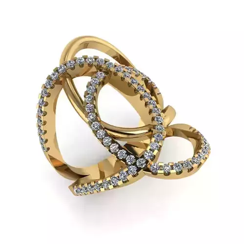 Women Diamond Ring 3dm STL  Render Details - R-13