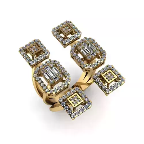 Women Diamond Ring 3dm STL  Render Details - R-14