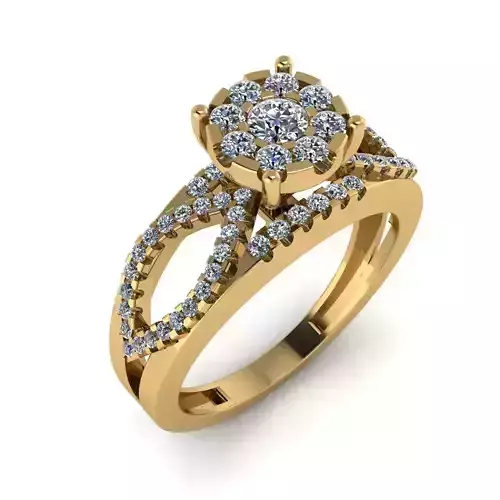 Women Diamond Ring 3dm STL  Render Details - R-15