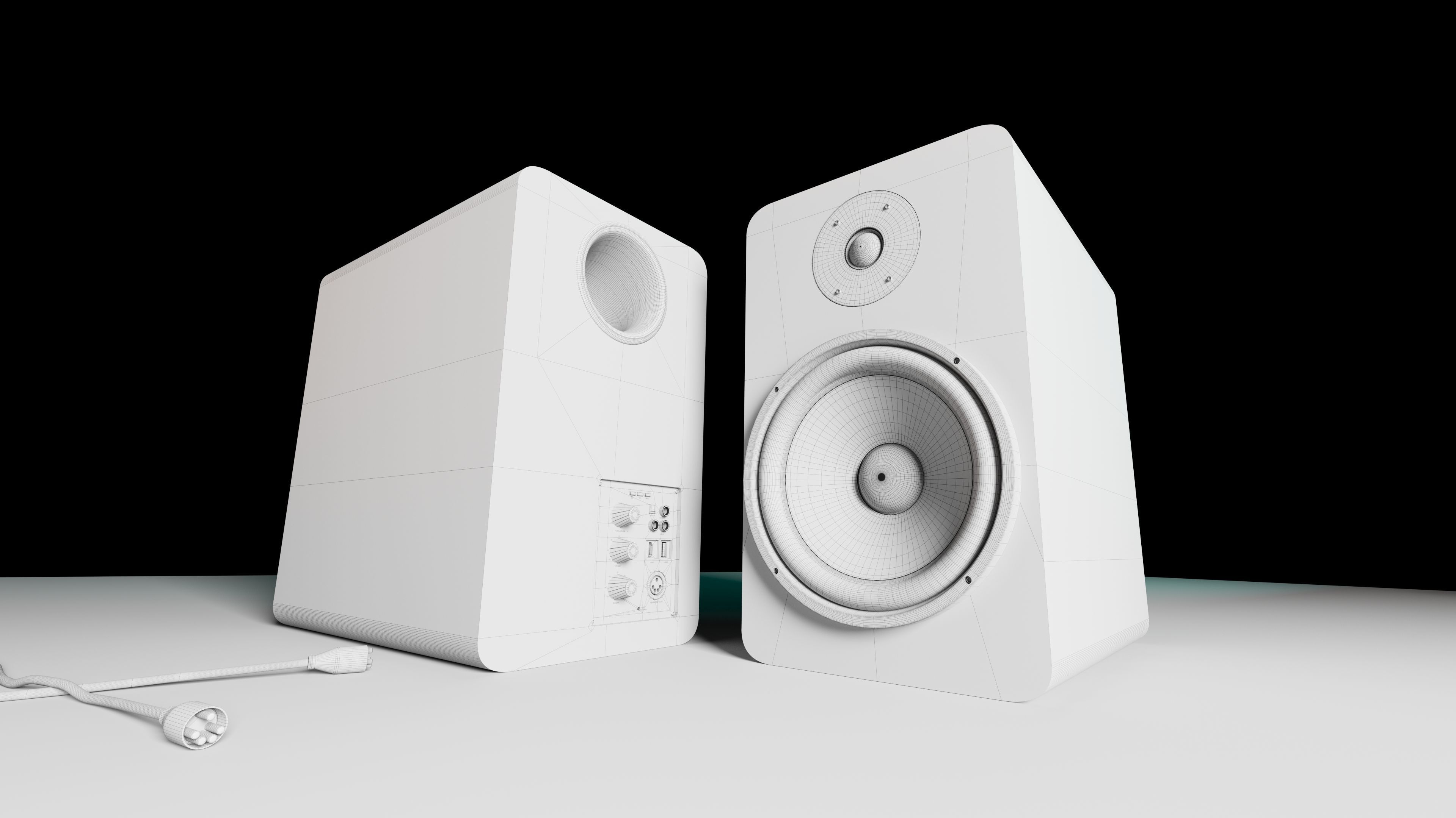 Studio Monitor Speaker  3D model_1