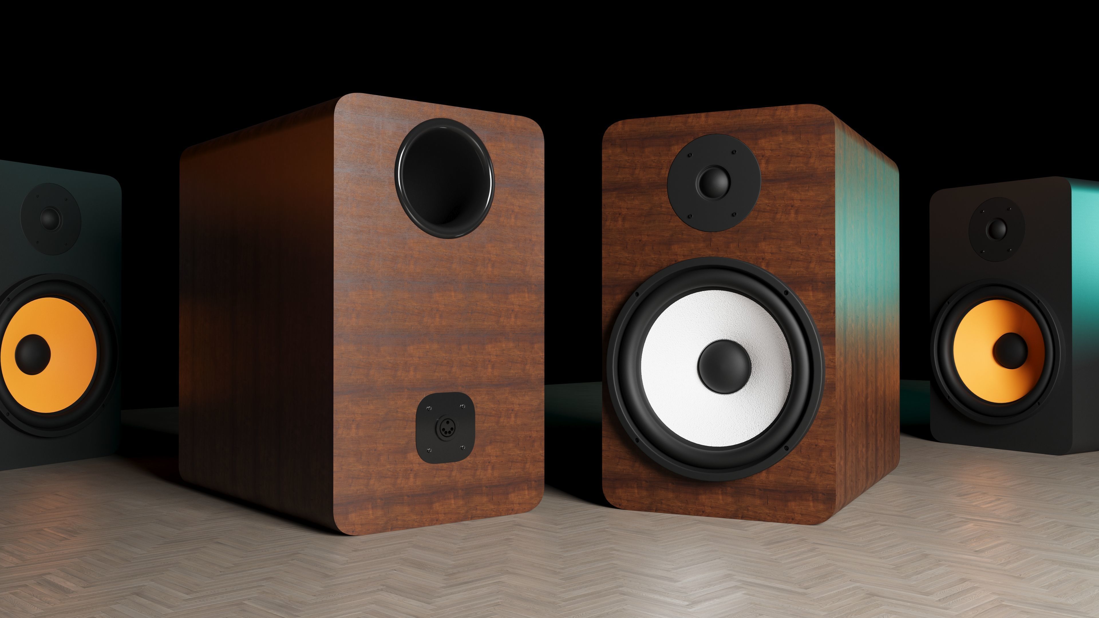 Studio Monitor Speaker  3D model_4