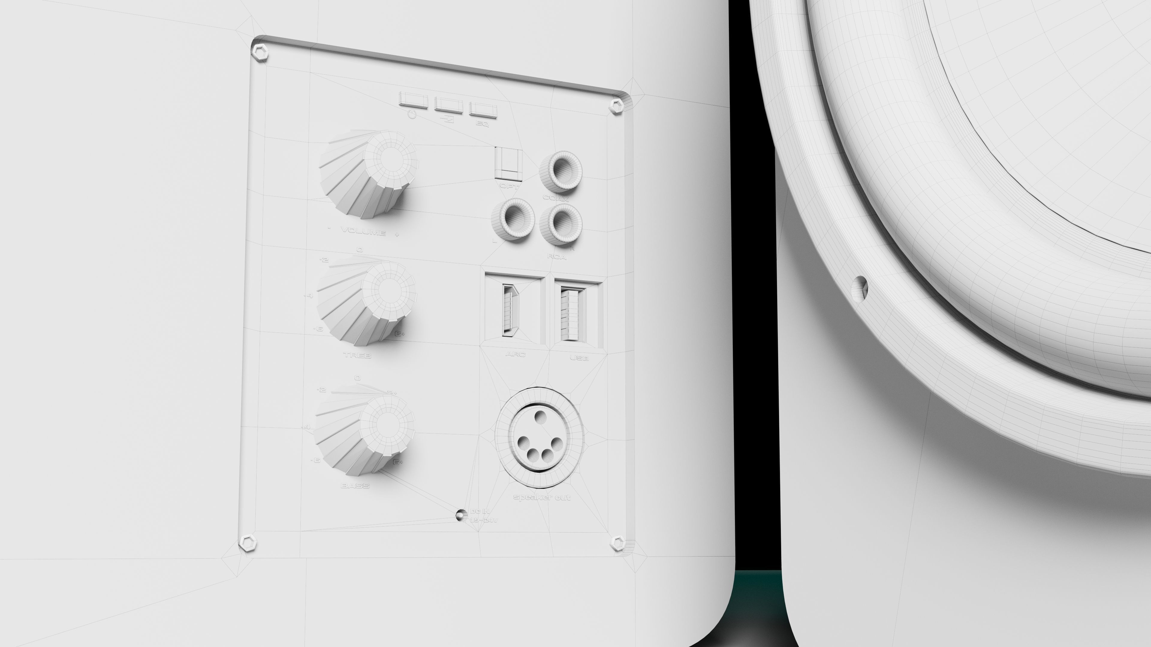 Studio Monitor Speaker  3D model_3