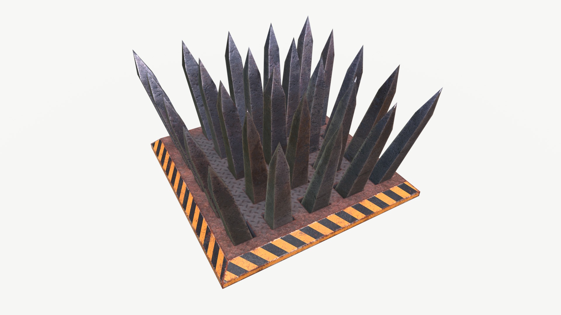 Spike Trap 3 Low-poly 3D model_4