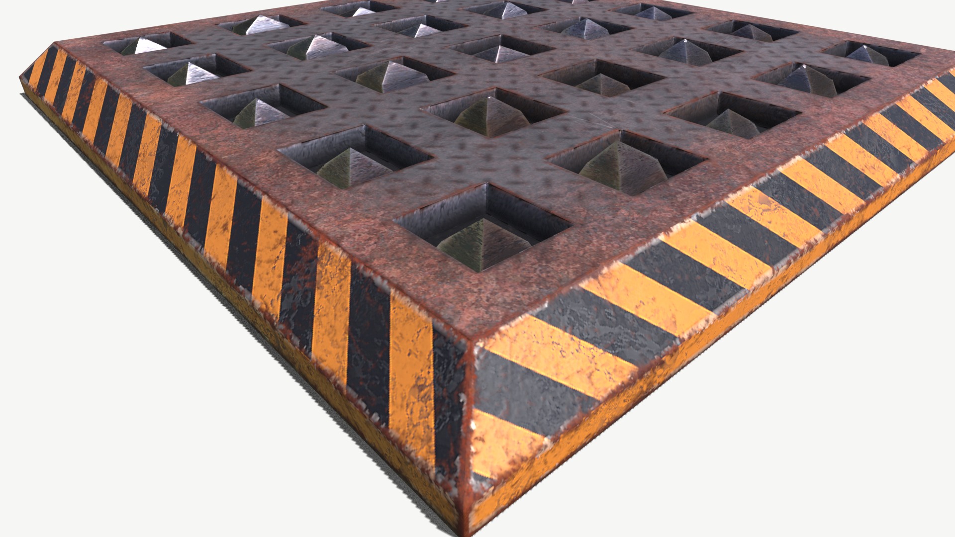 Spike Trap 3 Low-poly 3D model_7